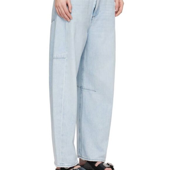 rag & bone Blue Straight Charlie High-Rise Barrel Jeans - Picture 2 of 5